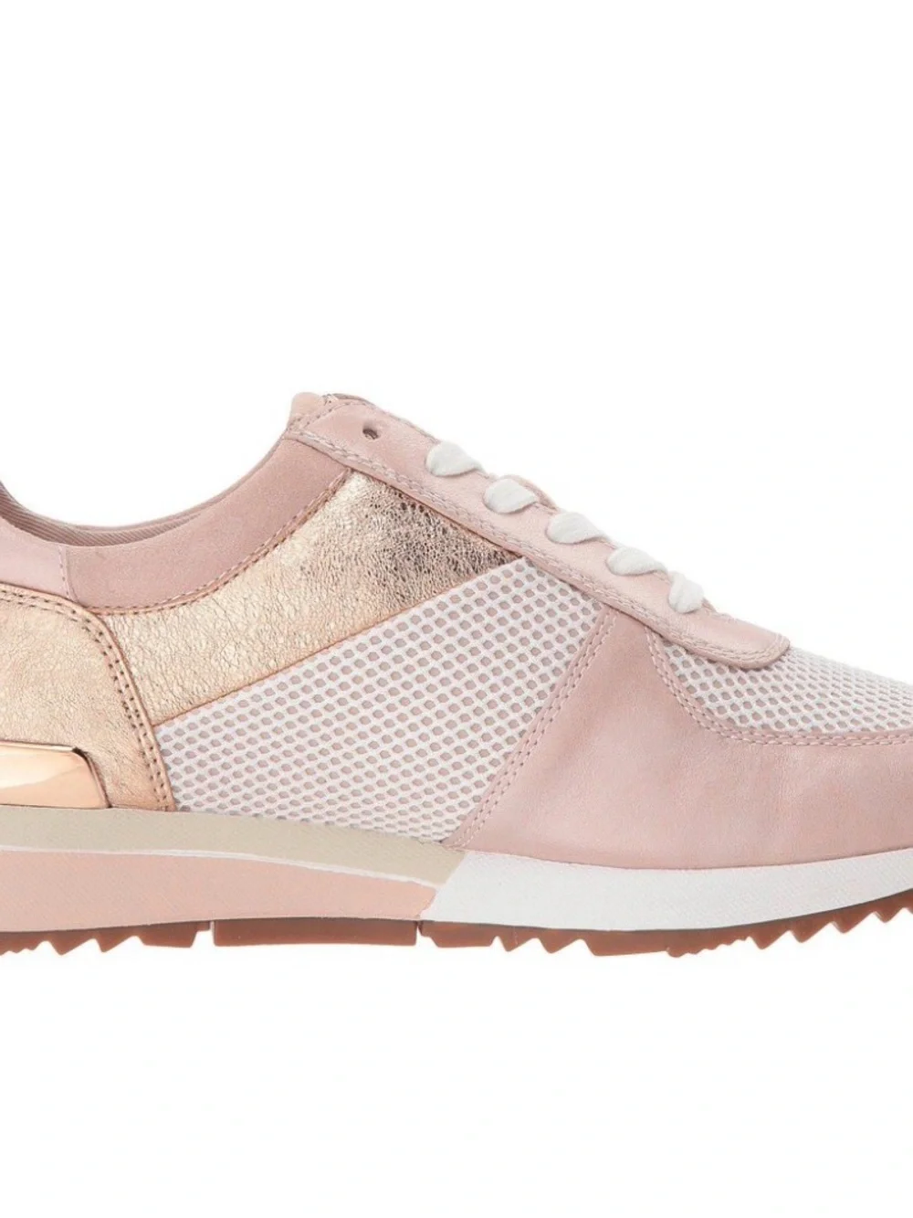 Michael Kors Blush Pink & Rose Gold Mesh Sneakers